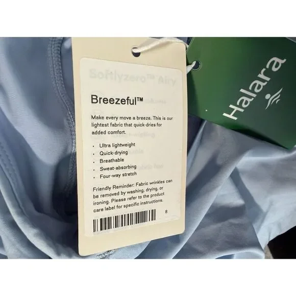 Halara Breezeful Ice Blue 2-in-1 Quick Dry Flowy Mini Skirt Skort Wrap XS NEW - Picture 4 of 6